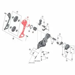 SHIMANO XT M8000 GS Rear Derailleur Short Outer Cage #Y5RT98080