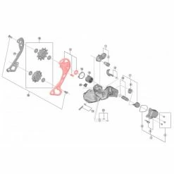 SHIMANO XT Di2 RD-M8050-GS Rear Derailleur Outer Medium Cage #Y5ZN98070