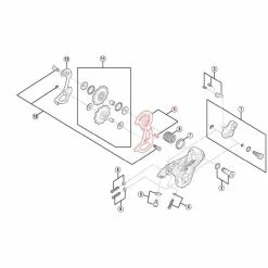 SHIMANO SAINT RD-M810-SS Rear Derailleur Outer Short Cage #Y5WN98030
