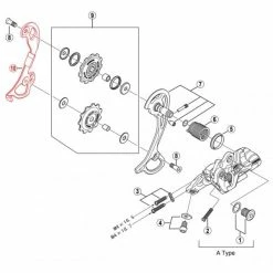 SHIMANO XT RD-M772 GS Rear Derailleur Inner Medium Cage #Y5W709000